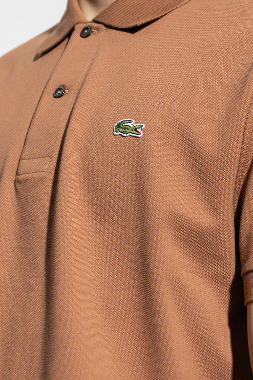 Lacoste brown 2024 polo shirt